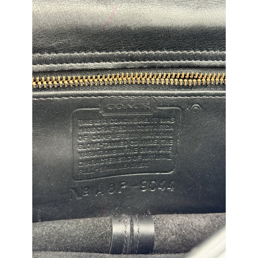 COACH Vintage Black Geometric Top Handle & Long Strap Purse 9044 Hang Tag USA - Picture 12 of 16